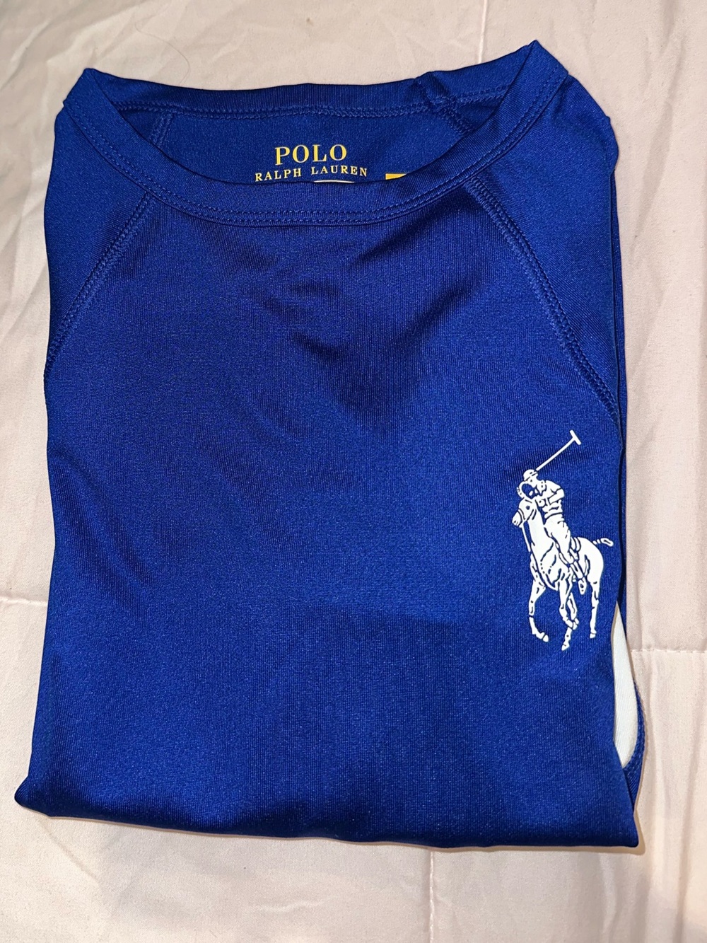 Polo by Ralph Lauren Royal Blue & White Kids' Swim Rashguard